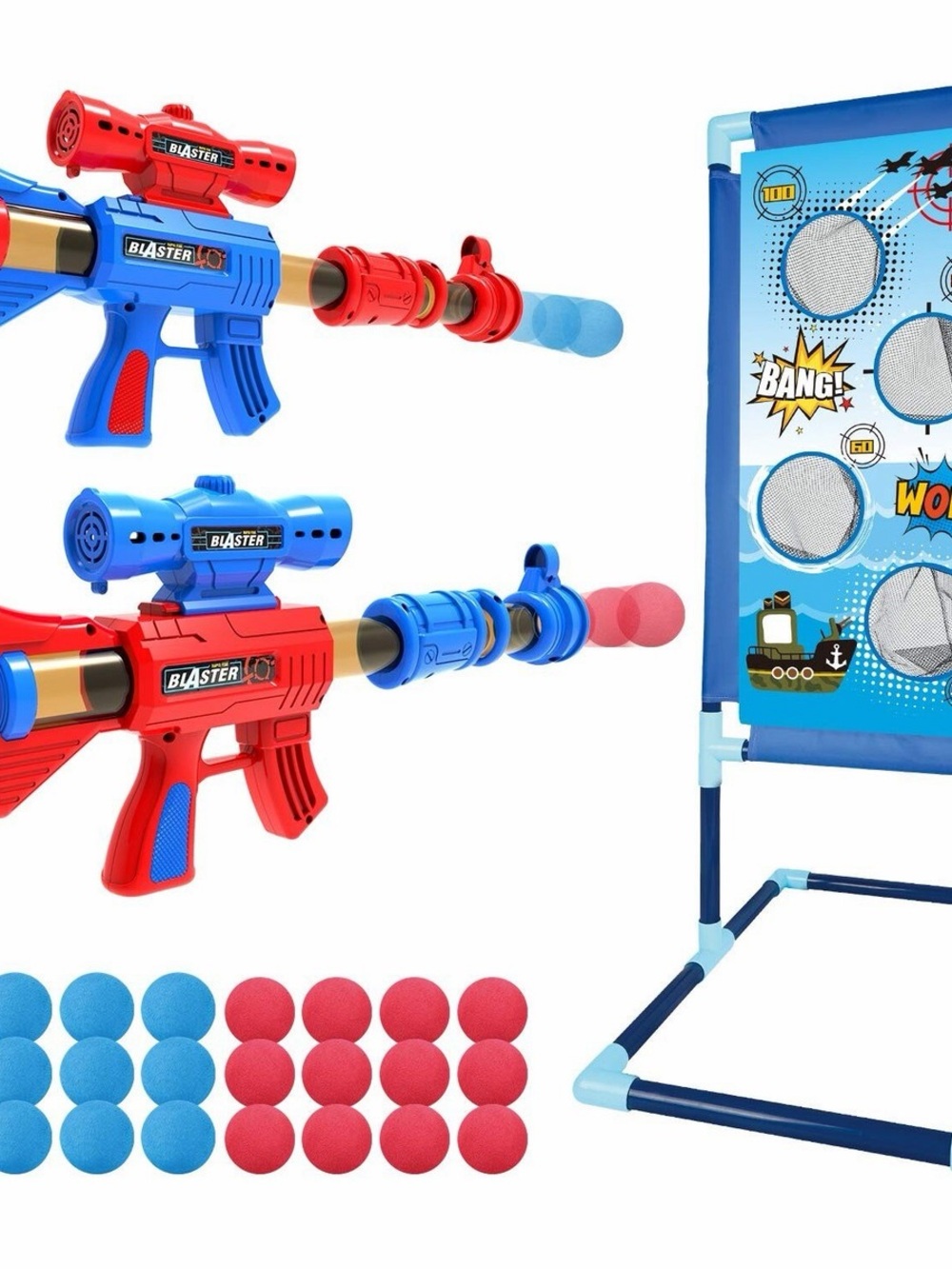 Foam gun shooting target game toy ages 6+